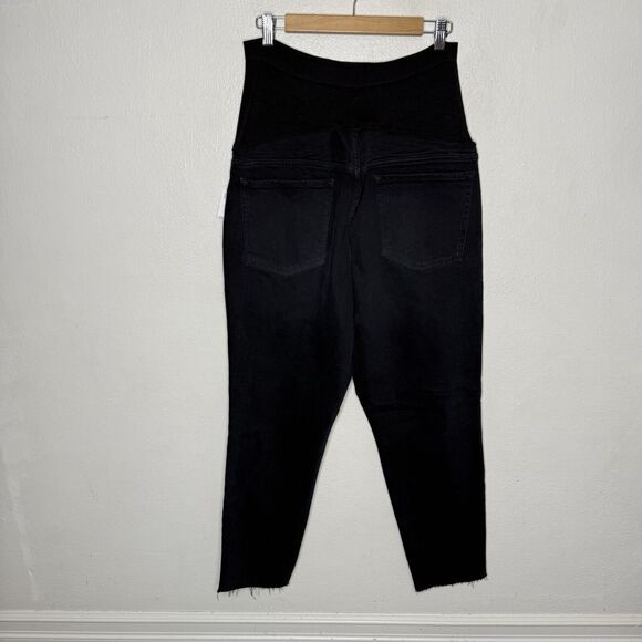 New Old Navy Maternity Full-Panel OG Straight Black Stretch Jeans Women’s 16 - Picture 4 of 8